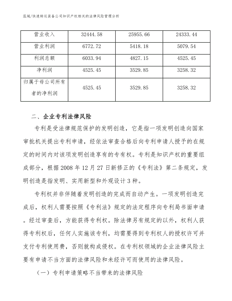 快速转运装备公司知识产权相关的法律风险管理分析_第4页