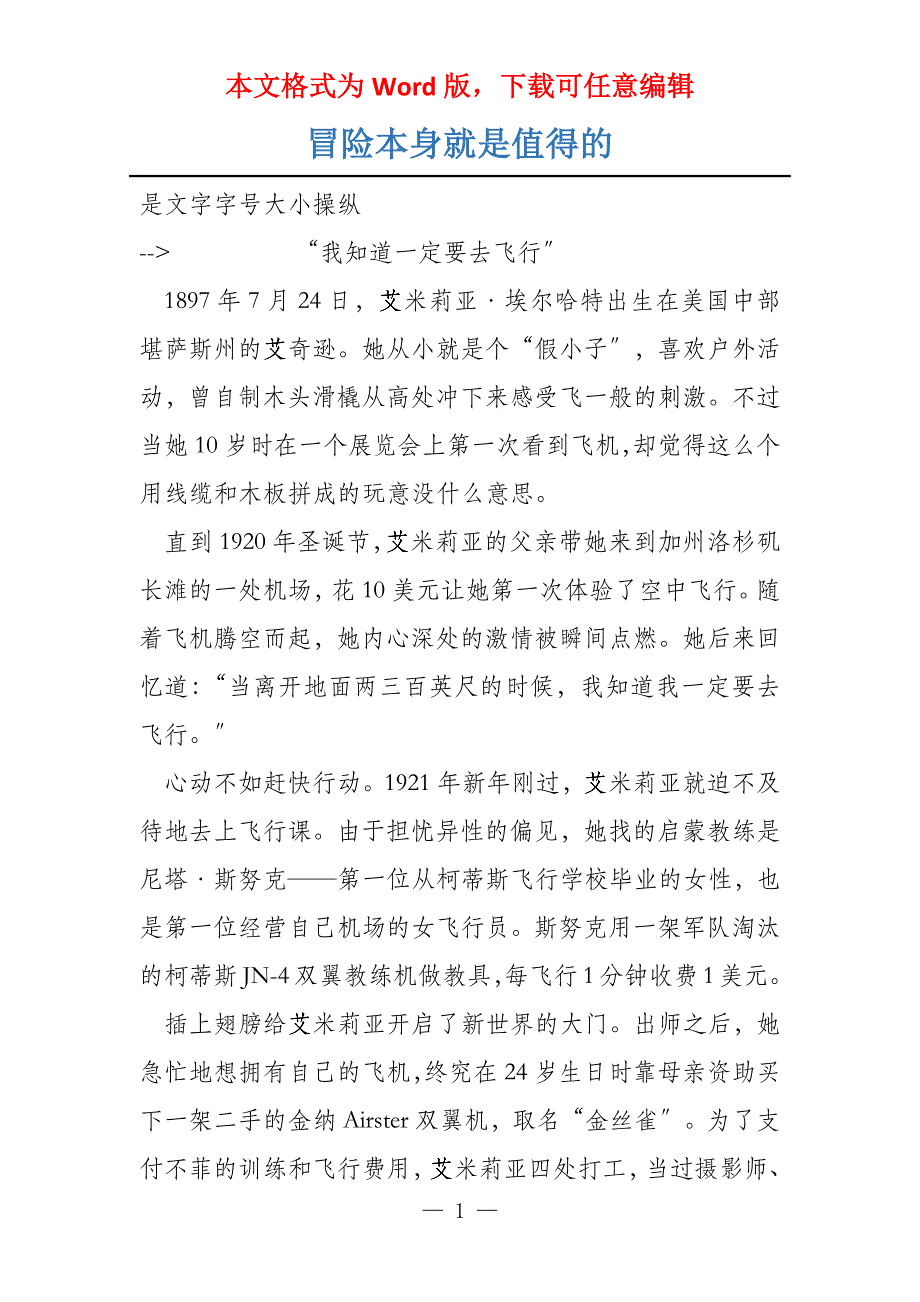 冒险本身就是值得的_第1页