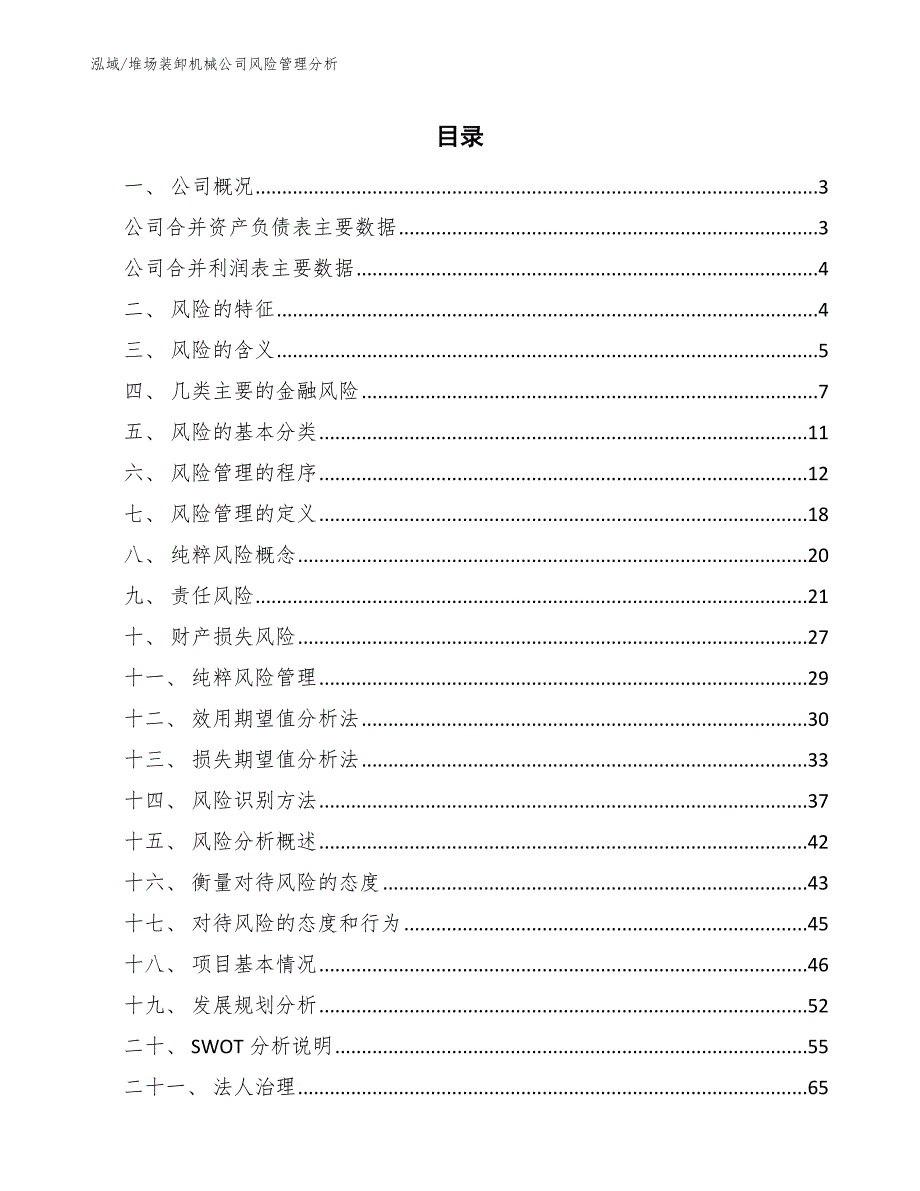 堆场装卸机械公司风险管理分析_范文_第2页