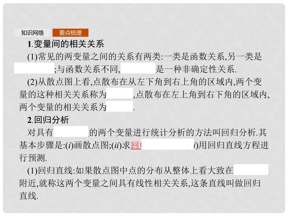 高中数学 第三章 统计案例模块复习课课件 北师大版选修23_第3页