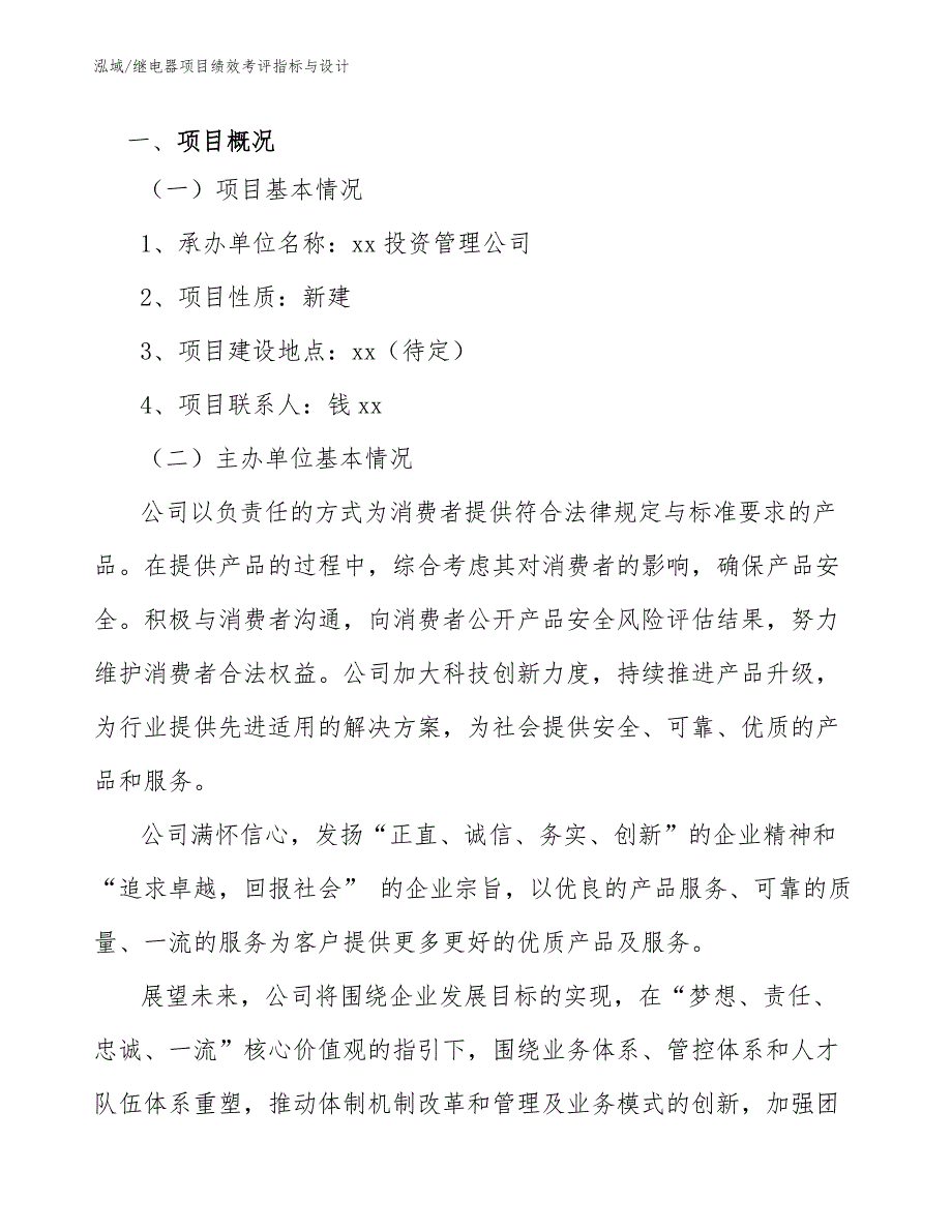 继电器项目绩效考评指标与设计_第2页