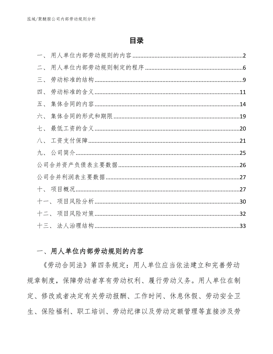 聚醚胺公司内部劳动规则分析_第2页