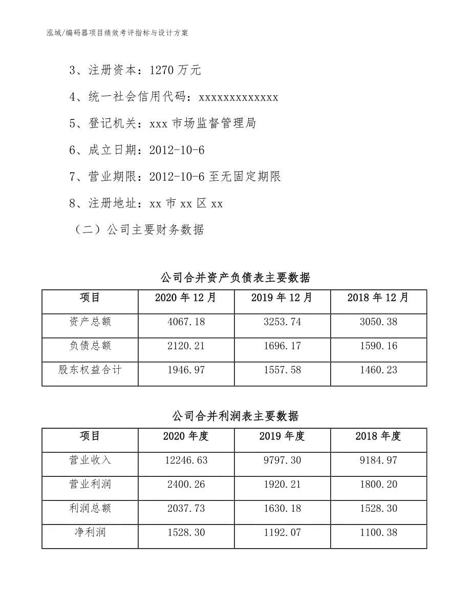 编码器项目绩效考评指标与设计方案_第5页