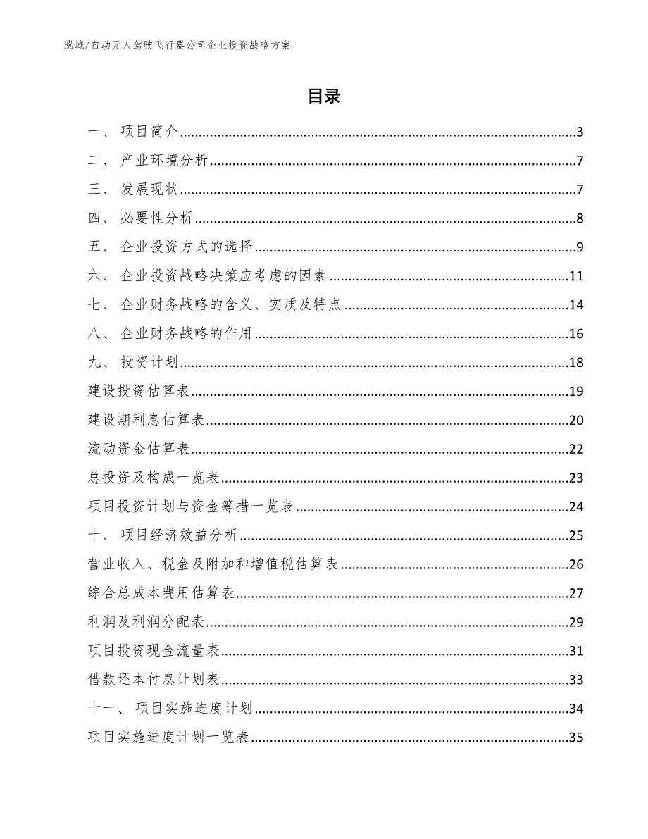 自动无人驾驶飞行器公司企业投资战略方案_第2页