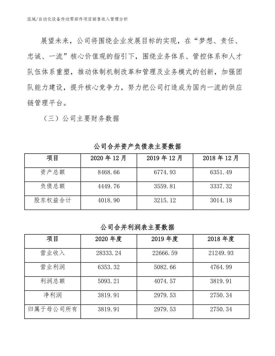 自动化设备传动零部件项目销售收入管理分析（范文）_第4页