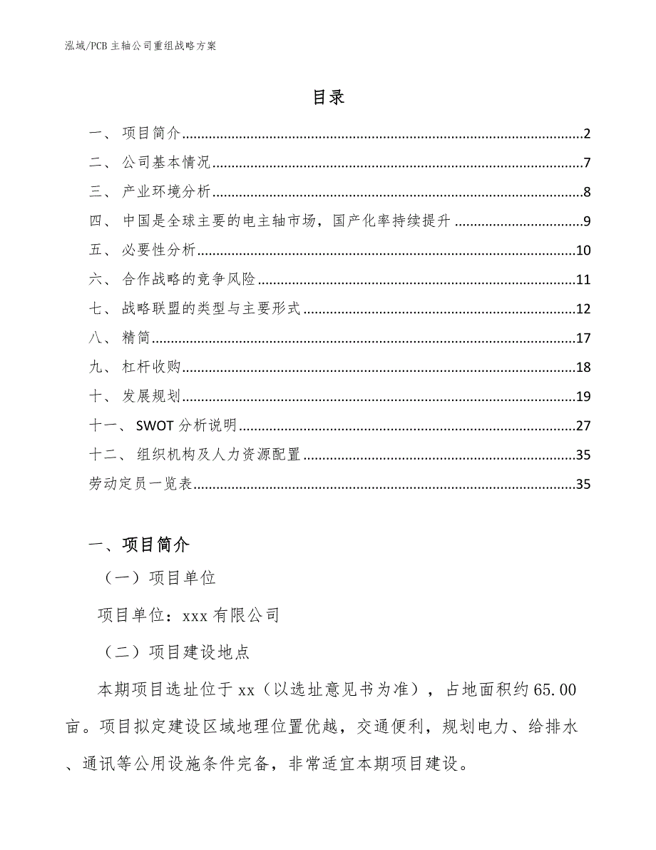 PCB主轴公司重组战略方案（参考）_第2页