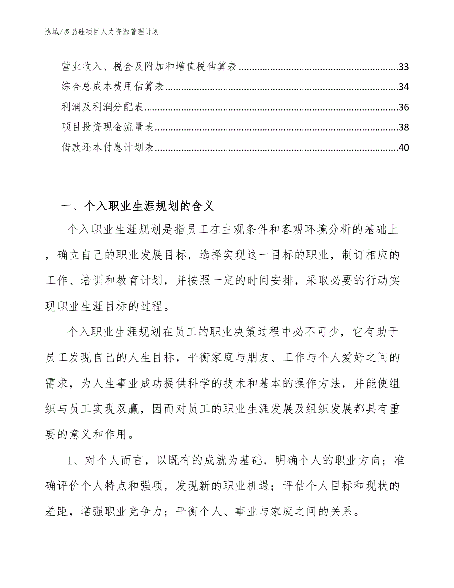 多晶硅项目人力资源管理计划_范文_第2页