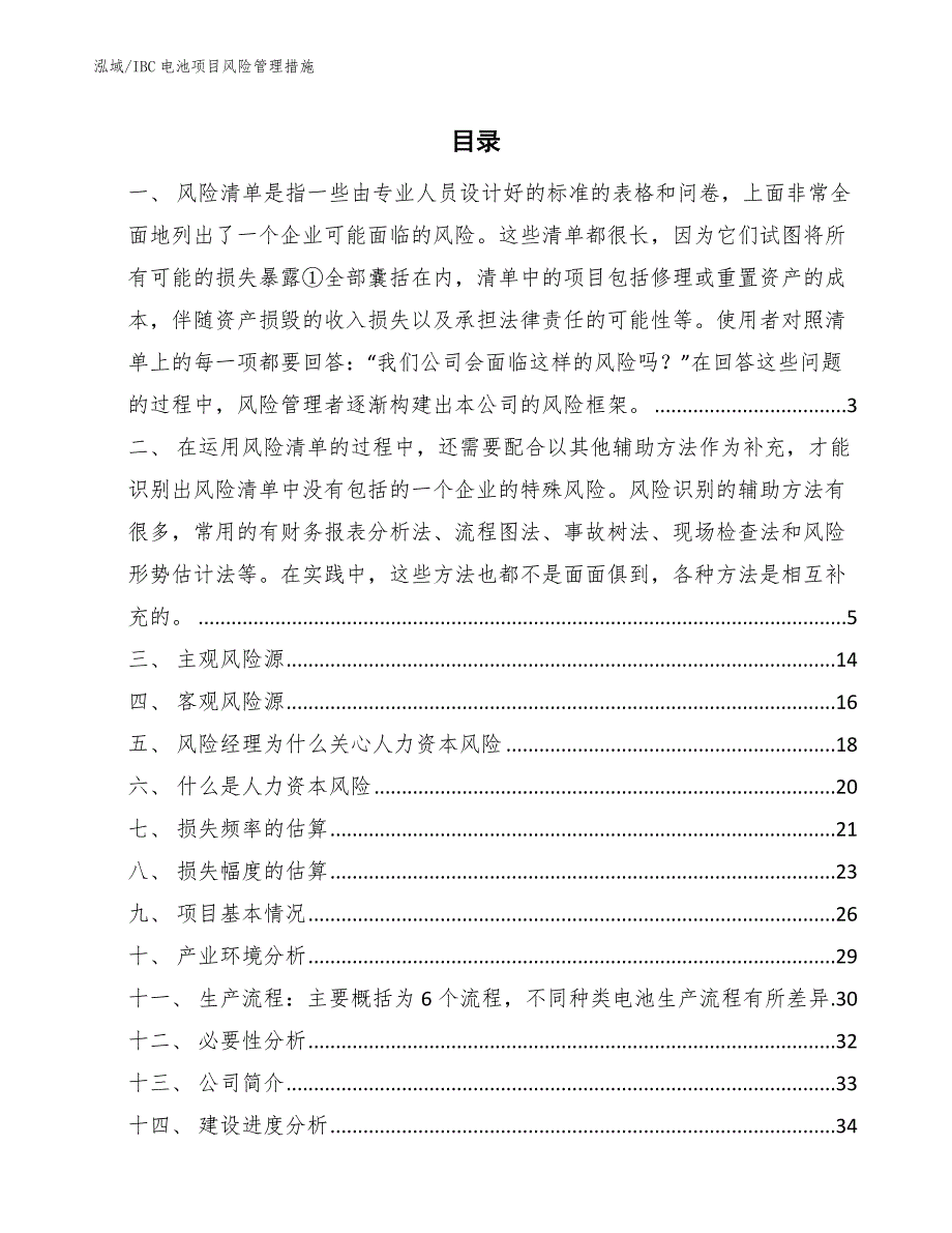 IBC电池项目风险管理措施【范文】_第2页