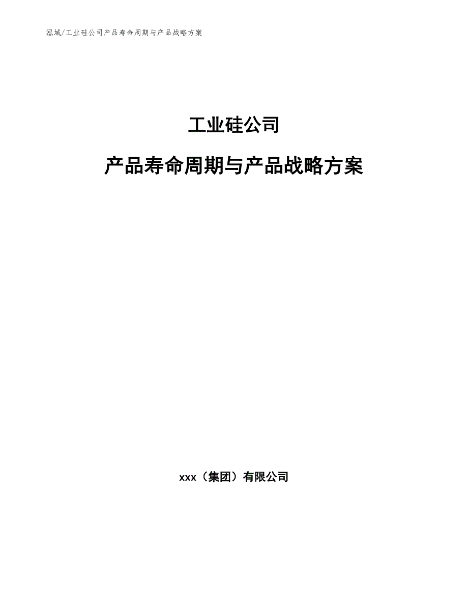 工业硅公司产品寿命周期与产品战略方案_范文_第1页