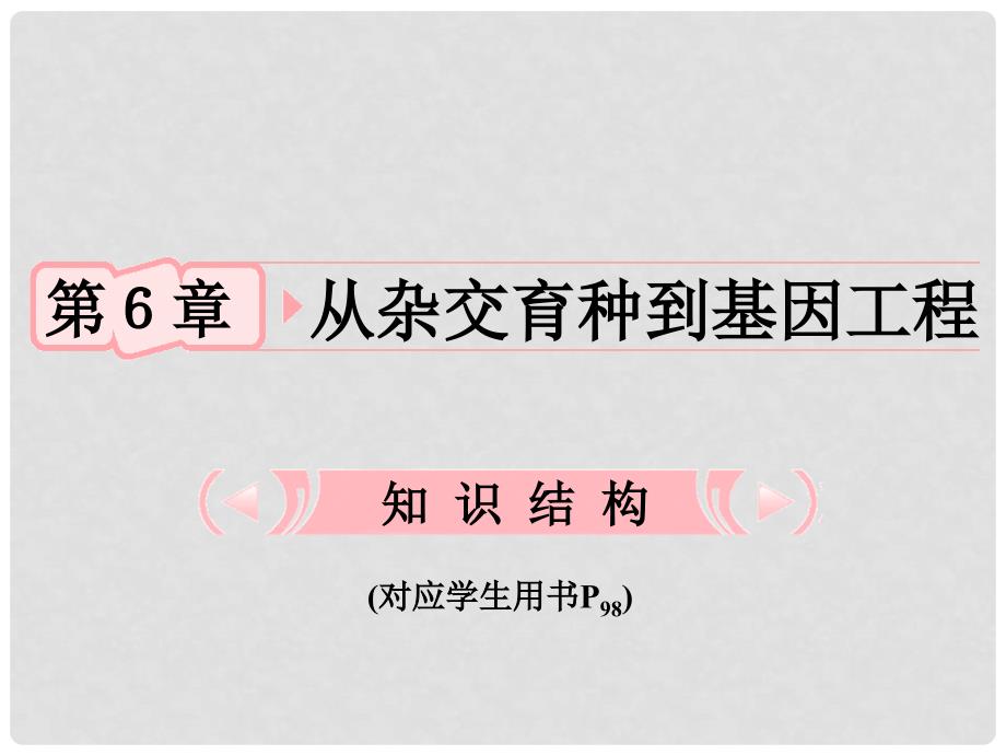 高考生物 第6章 从杂交育种到基因工程知识研习课件 新人教版必修2_第1页