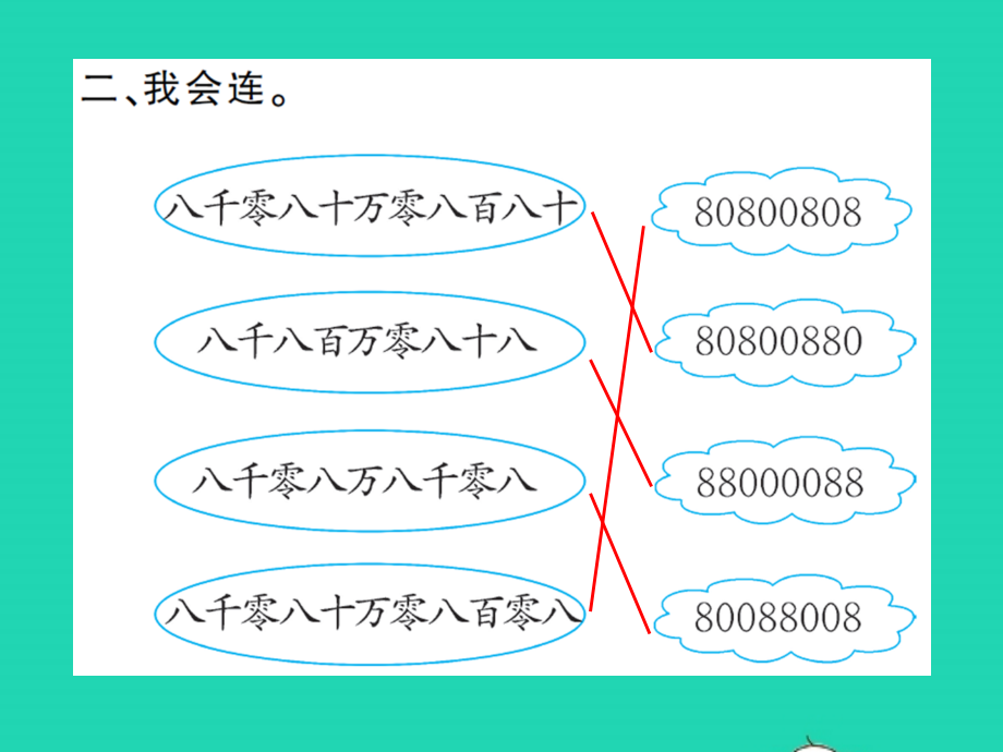 2021年秋四年级数学上册第1单元大数的认识第3课时亿以内数的写法习题课件新人教版_第4页