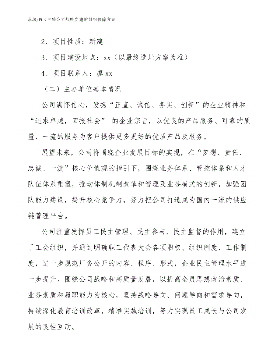 PCB主轴公司战略实施的组织保障方案【范文】_第2页