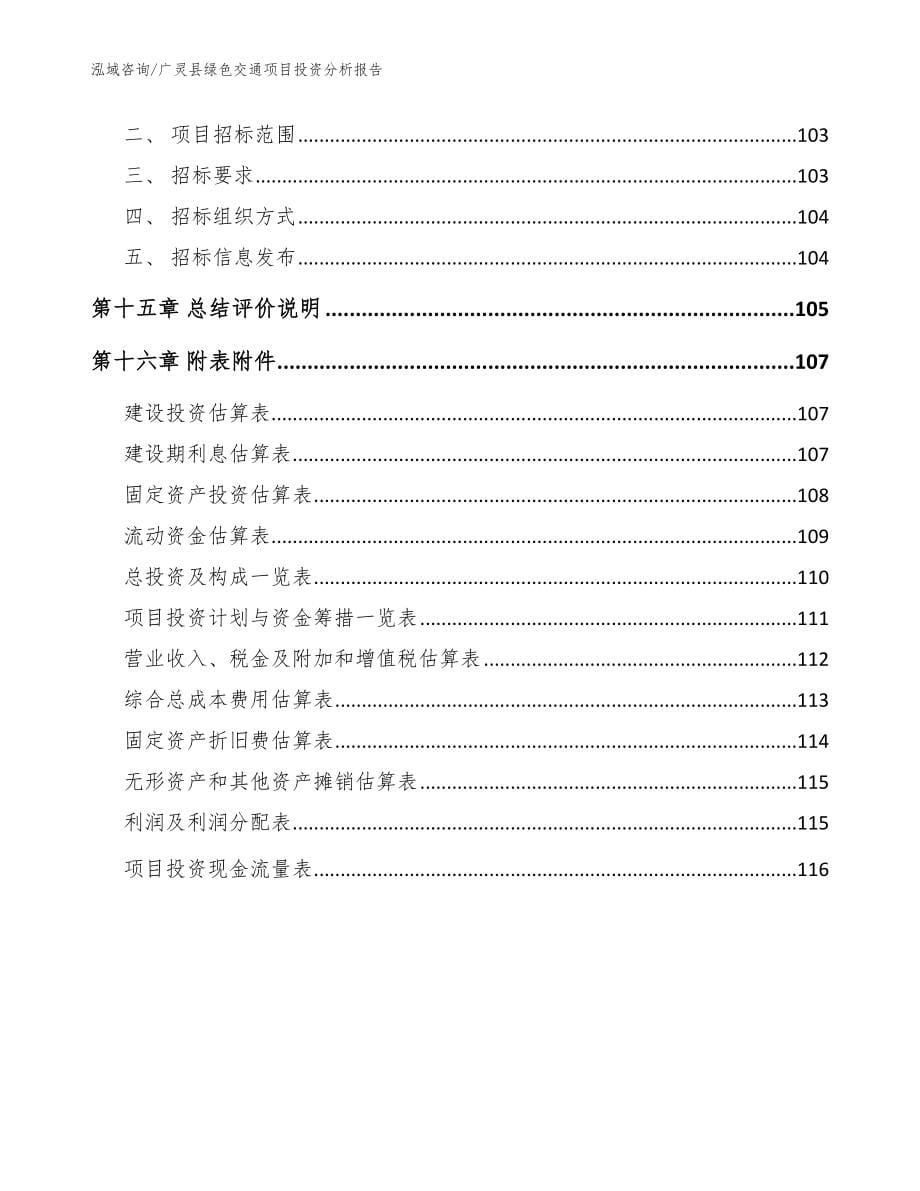 广灵县绿色交通项目投资分析报告（范文参考）_第5页