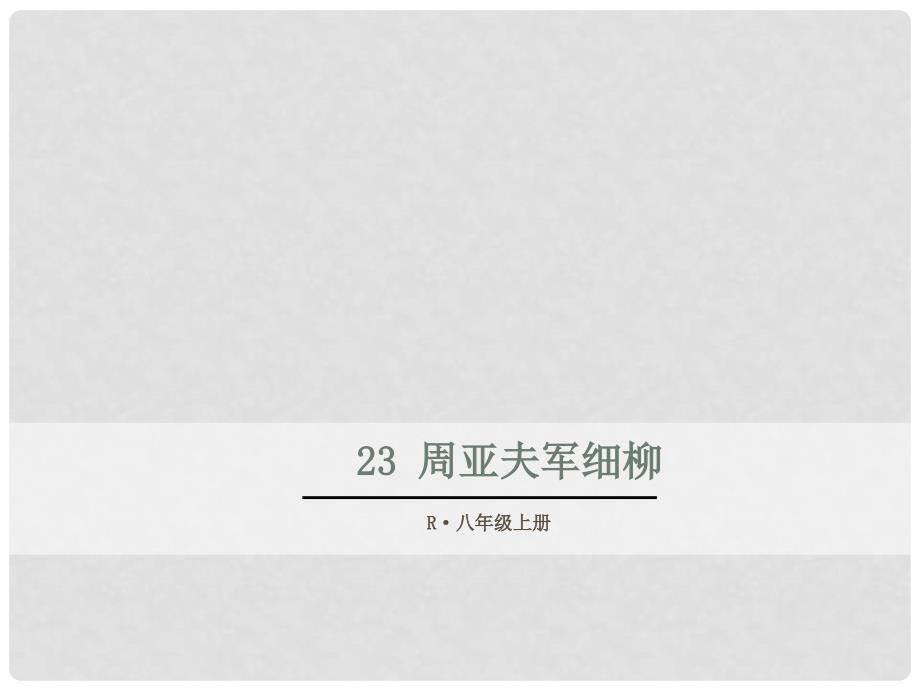 八年级语文上册 第六单元 23 周亚夫军细柳课件 新人教版_第1页