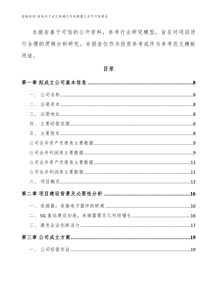 桂林关于成立高端汽车连接器公司可行性报告_第3页
