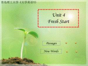 青岛理工大学《大学英语1》课件-Unit 4 Fresh Start