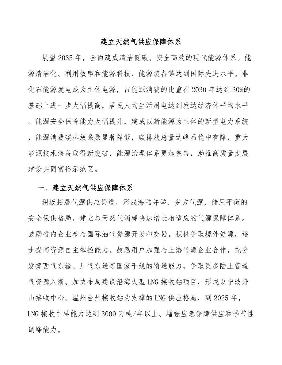 建立天然气供应保障体系_第1页