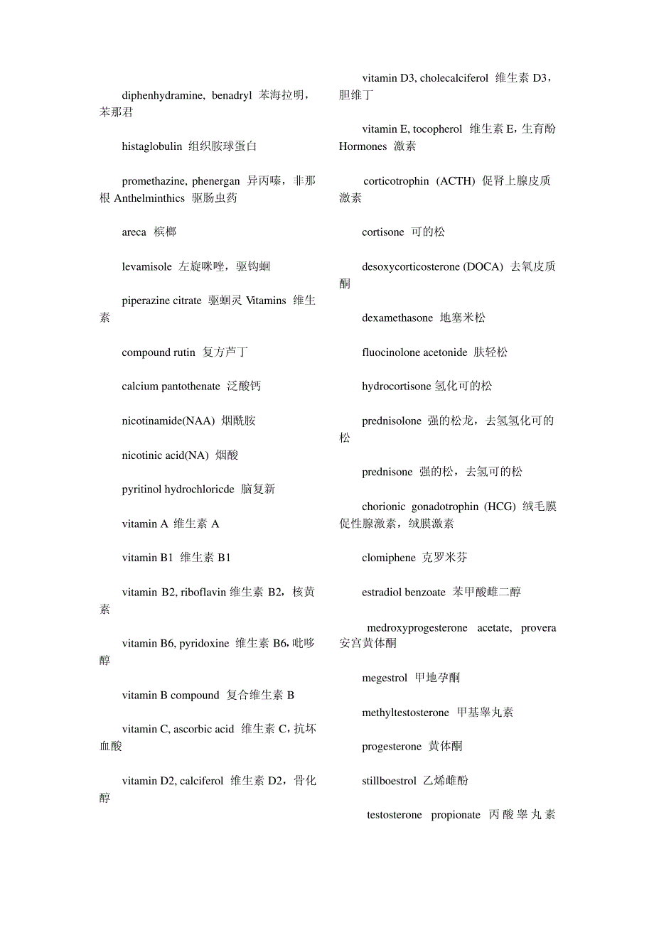 医学英语-常用药物名称_第4页