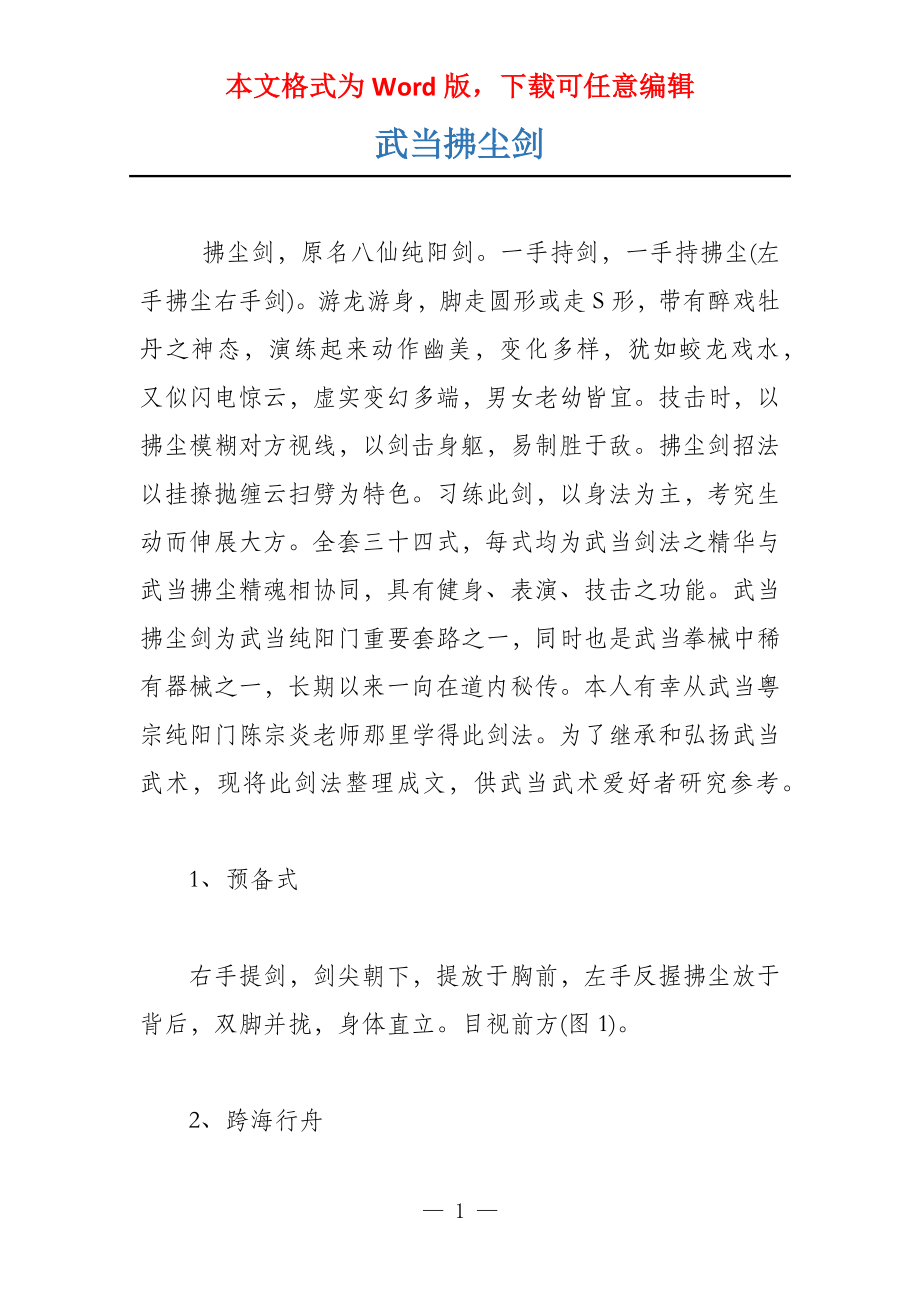 武当拂尘剑_第1页