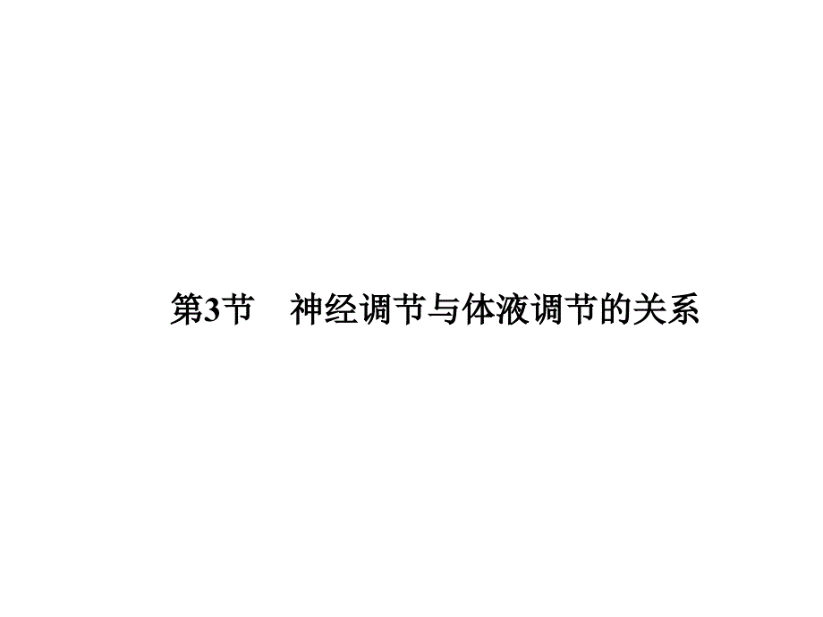 必修3同步课件：23神经调节与体液调节的关系_第1页