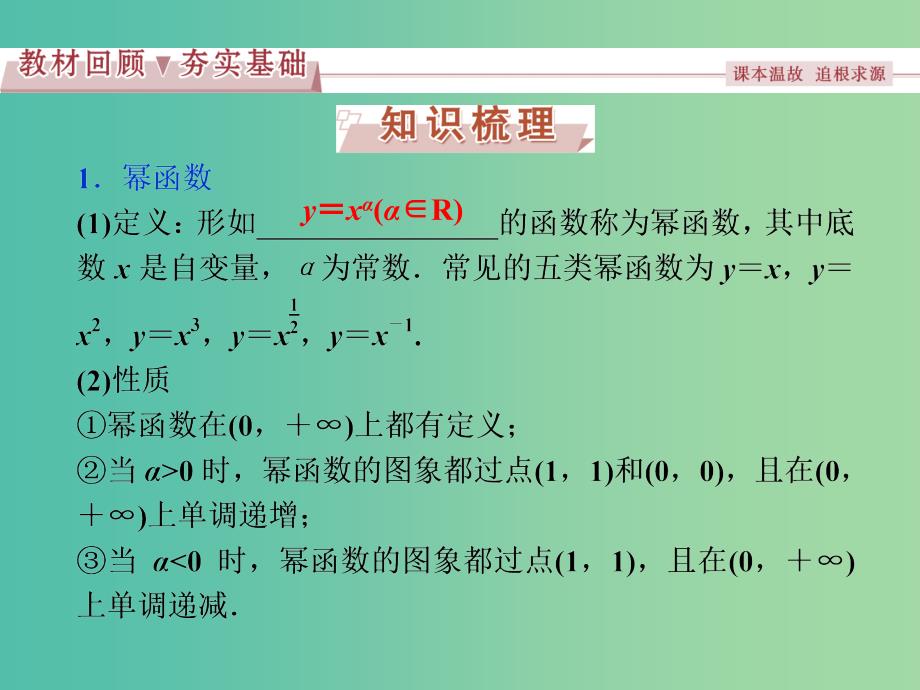 高考数学一轮复习第2章基本初等函数导数及其应用第5讲二次函数与幂函数课件文北师大版.ppt_第2页