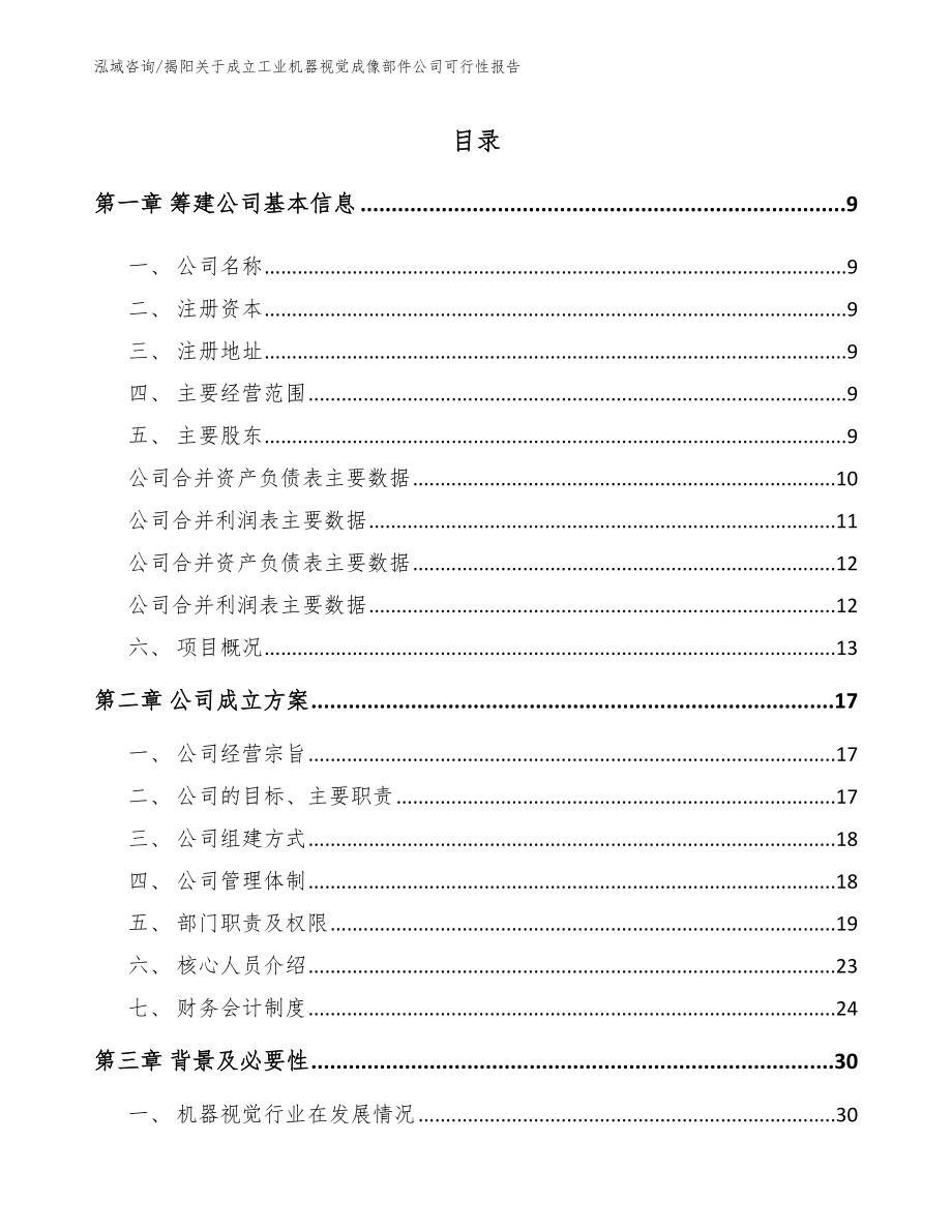 揭阳关于成立工业机器视觉成像部件公司可行性报告_第2页