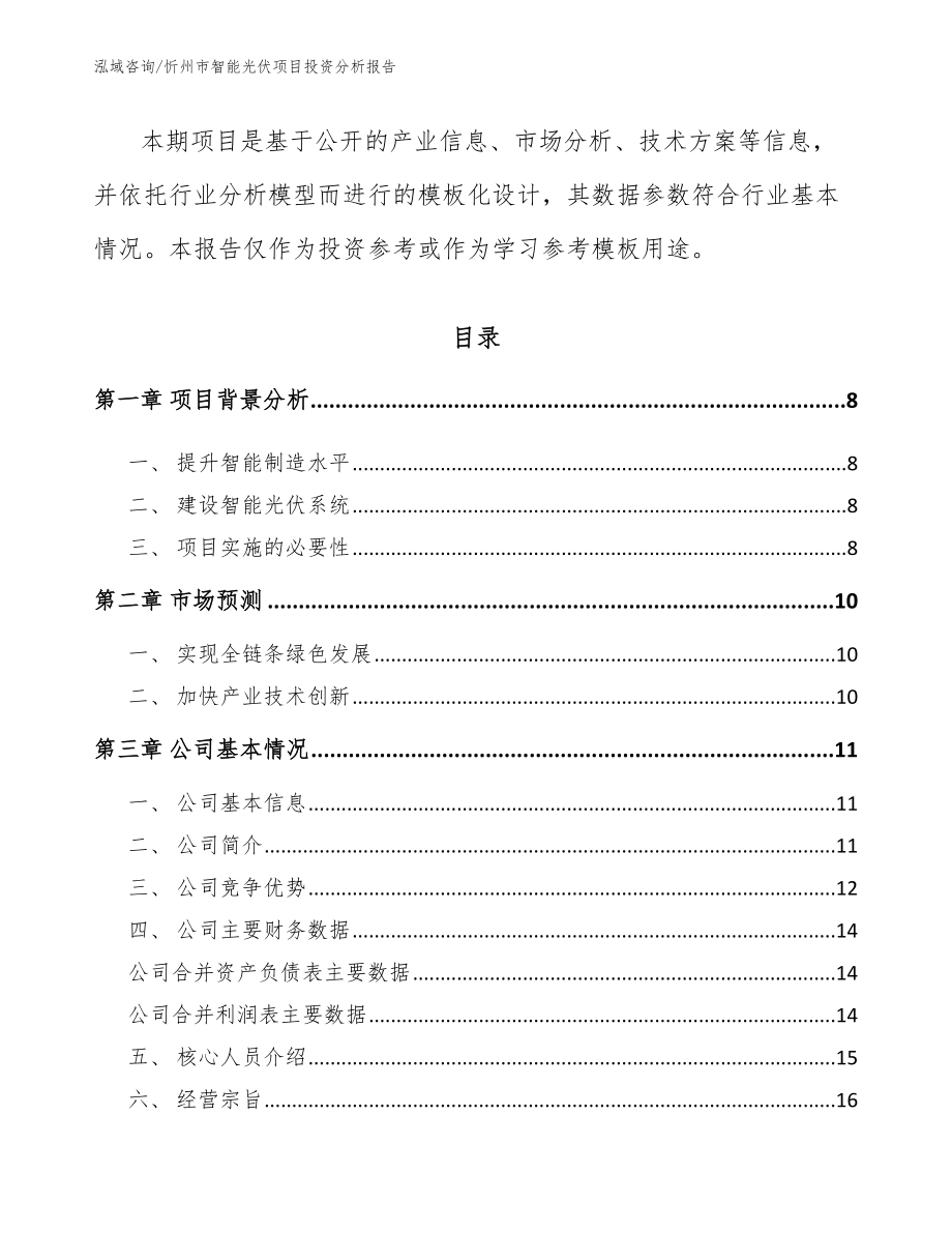 忻州市智能光伏项目投资分析报告【范文参考】_第2页