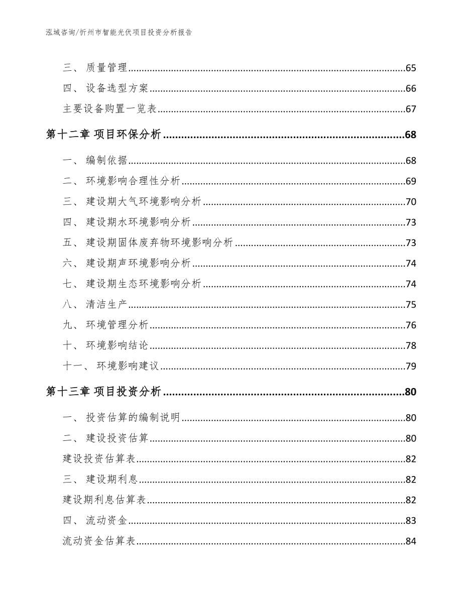 忻州市智能光伏项目投资分析报告【范文参考】_第5页