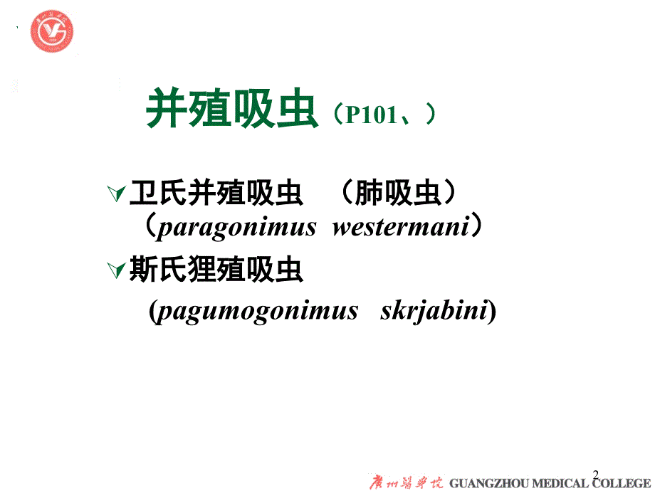 寄生虫肺吸虫PPT优秀课件_第2页