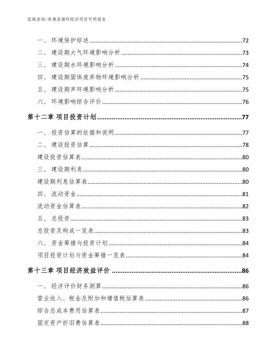 承德县循环经济项目可研报告_第5页