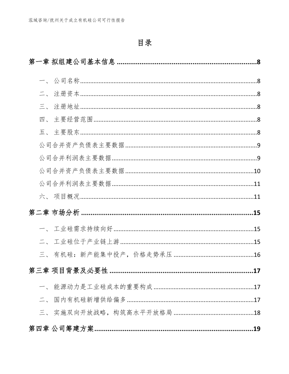 抚州关于成立有机硅公司可行性报告_第2页