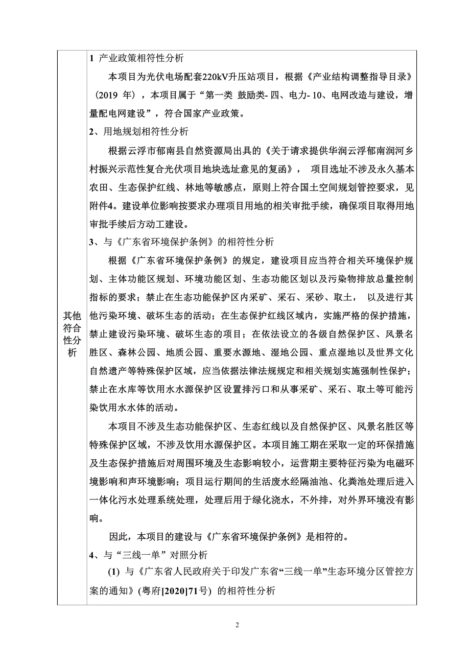 华润云浮郁南润河乡村振兴示范性复合光伏项目环评报告表_第3页