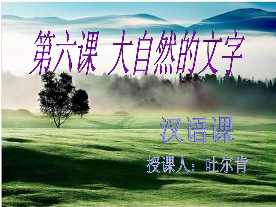 [四年级语文]大自然的文字课件_第1页