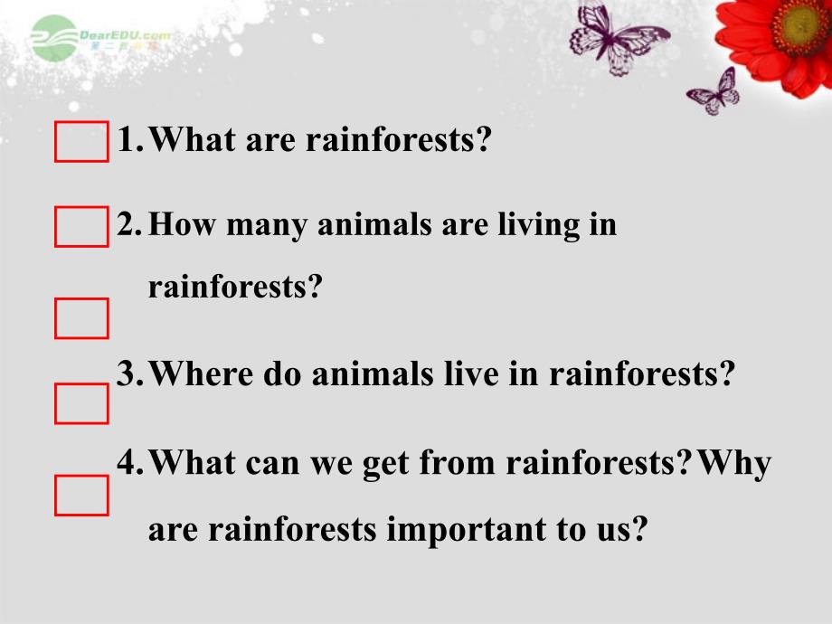 八年级英语上册 Unit 4 Our World Topic 1 Which do you like better, plants or animals Section C课件 （新版）仁爱版_第4页