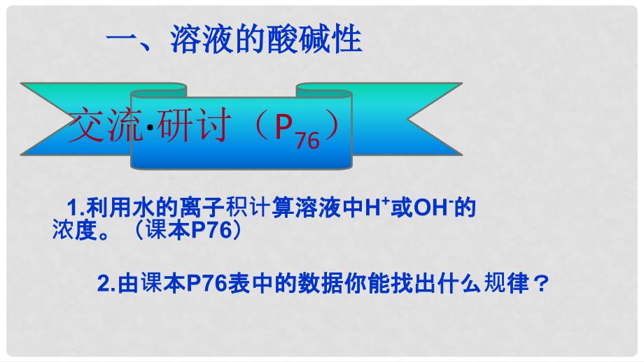 高中化学 第三章 物质在水溶液中的行为 第一节 水溶液（第2课时）课件 鲁科版选修4_第3页