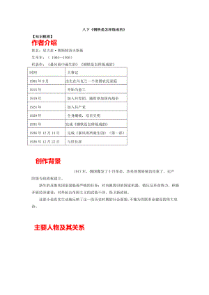 钢铁是怎样炼成的八下2