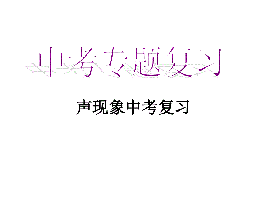 《声现象》中考复习课件_第1页