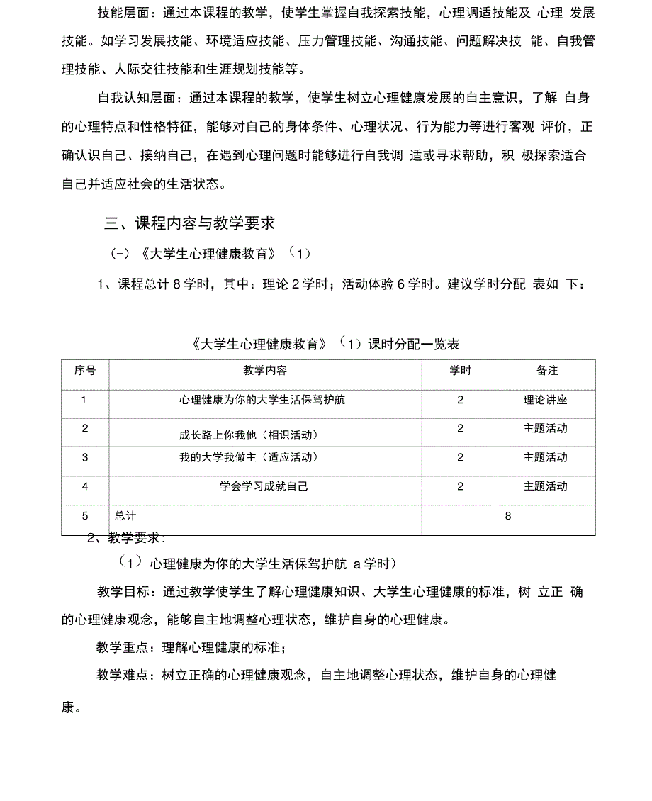 大学生心理健康教育课程标准_第2页