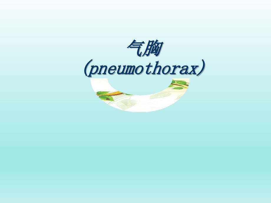 气胸(PPT课件)
