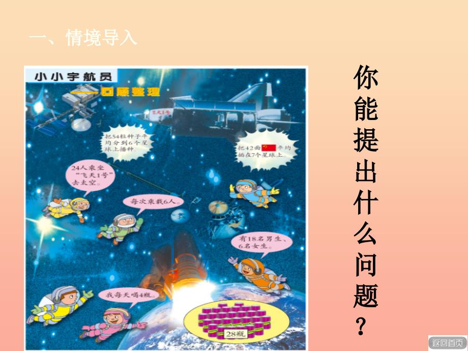 2019秋二年级数学上册 第七单元 小小宇航员——回顾整理教学课件 青岛版.ppt_第2页