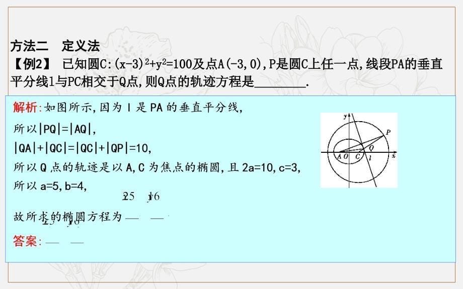 版导与练一轮复习理科数学课件：第八篇　平面解析几何必修2、选修11 高考微专题六　求轨迹方程_第5页