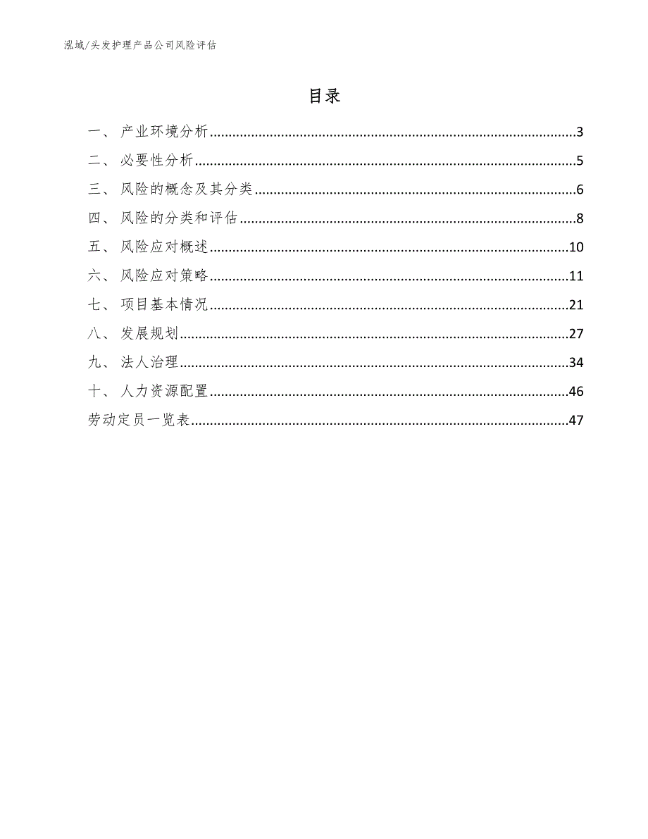 头发护理产品公司风险评估_第2页