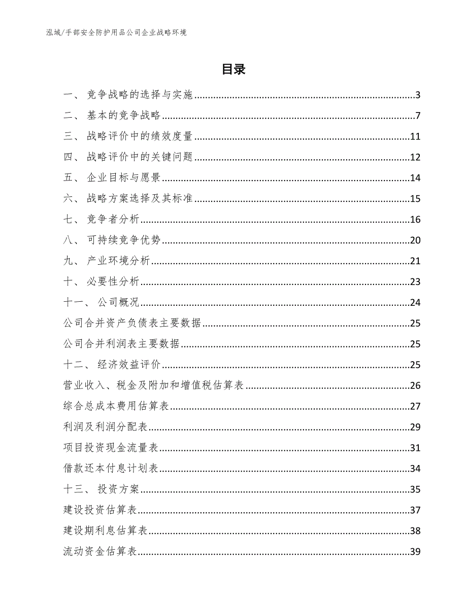 手部安全防护用品公司企业战略环境【参考】_第2页