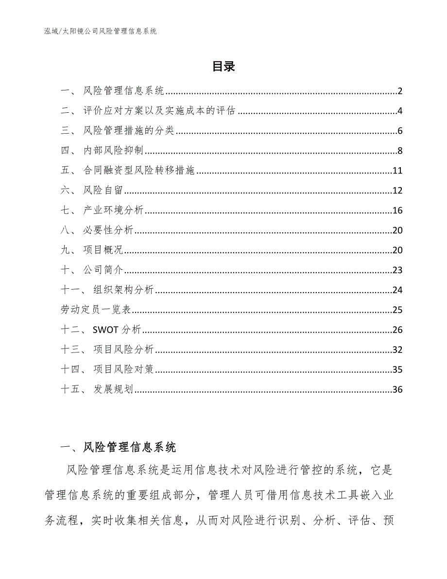 太阳镜公司风险管理信息系统_参考_第2页