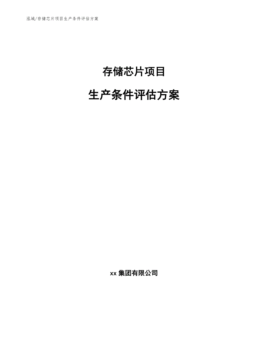 存储芯片项目生产条件评估方案（范文）_第1页