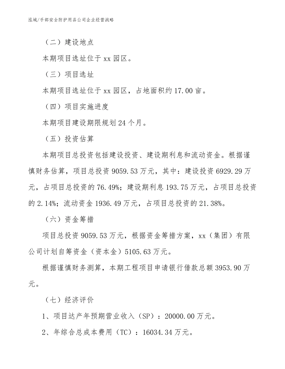 手部安全防护用品公司企业经营战略_参考_第2页