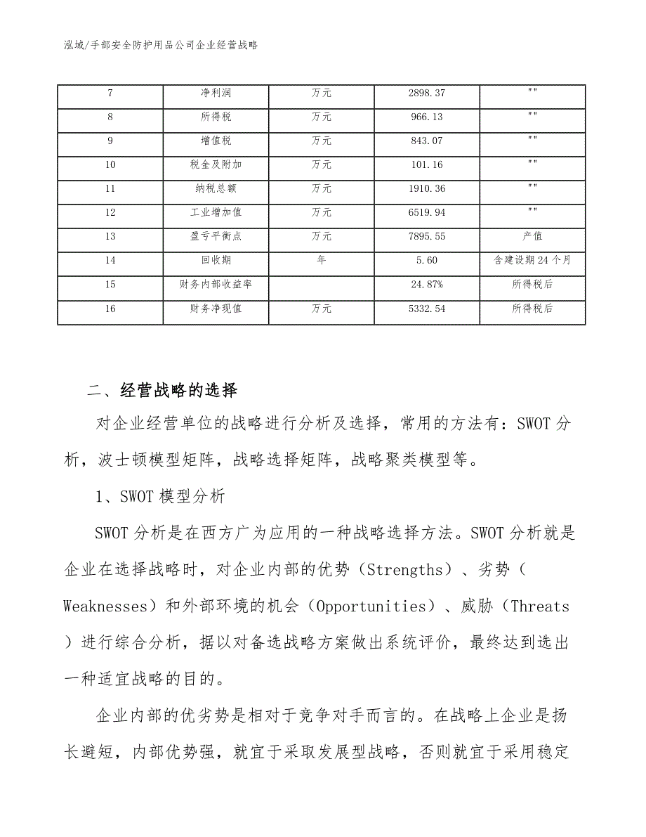 手部安全防护用品公司企业经营战略_参考_第4页