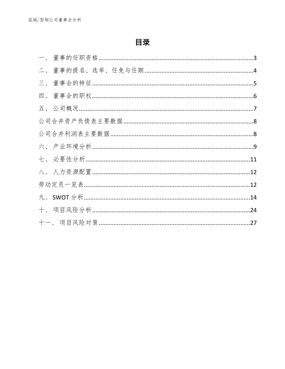 型钢公司董事会分析_第2页