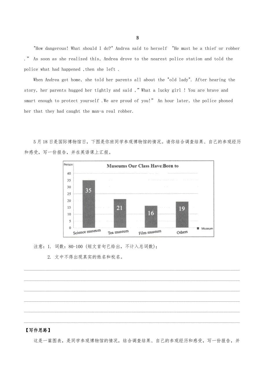 2020年中考英语重要题型解析：书面表达图表类_第5页