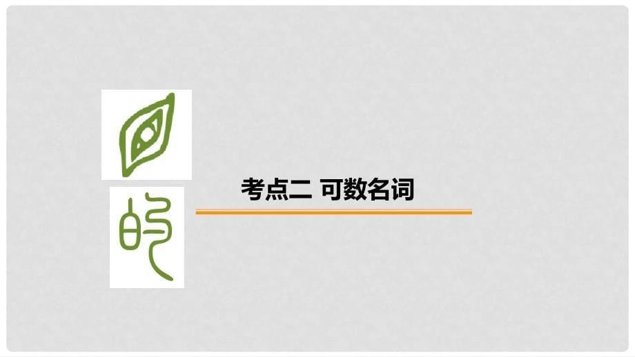 广东省中考英语突破复习（第一部分 语法专项）一 名词课件_第5页